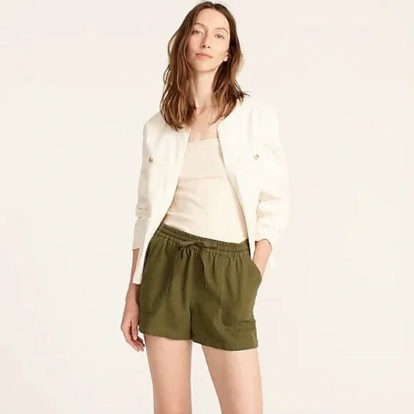 J. Crew Seaside Shorts in Linen Blend in Green, size M - Picture 3 of 8